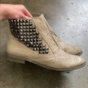 Sam Edelman studded, wing tipped booties